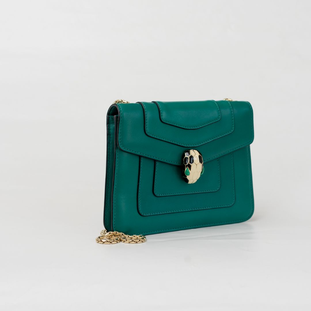 Bvlgari Mini Serpenti Flap Shoulder Bag