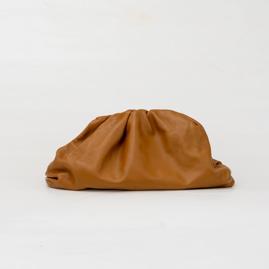 Bottega Veneta Tan Leather The Pouch Clutch