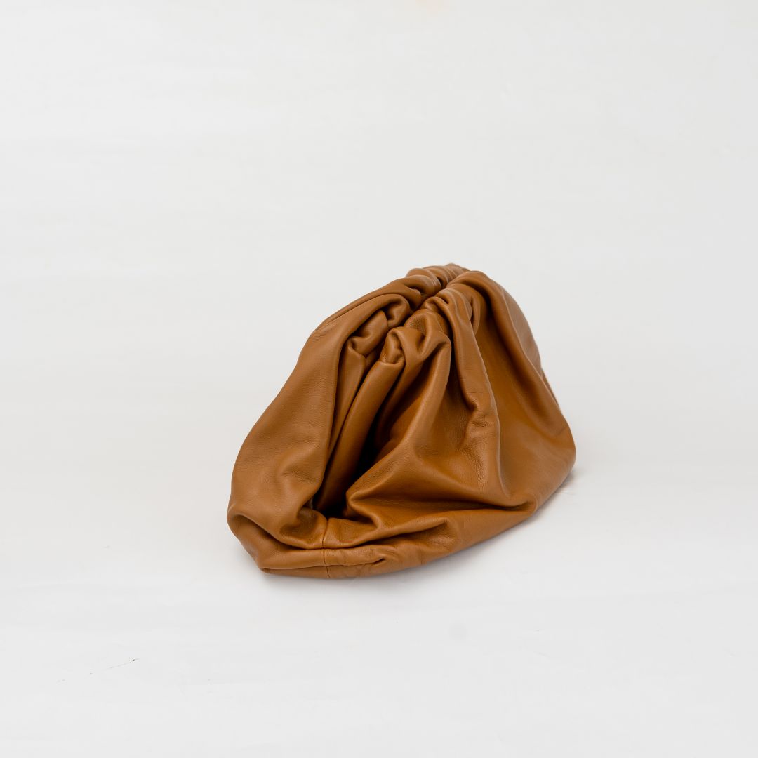 Bottega Veneta Tan Leather The Pouch Clutch