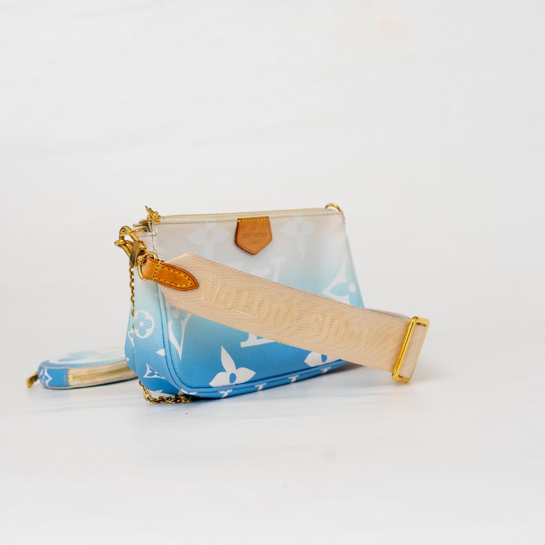 Louis Vuitton Monogram Giant By The Pool Multi Pochette Accessories Blue Crossbody