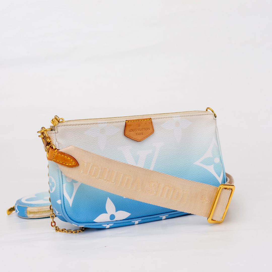 Louis Vuitton Monogram Giant By The Pool Multi Pochette Accessories Blue Crossbody