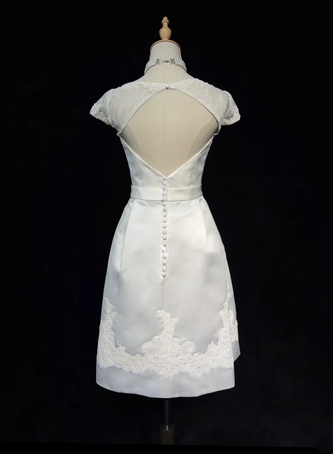 Modest Wedding Dress Sheath Scoop Neck Short Sleeves Summer Lace Wedding Dresses Bride Dress Bridal Gowns DH1440