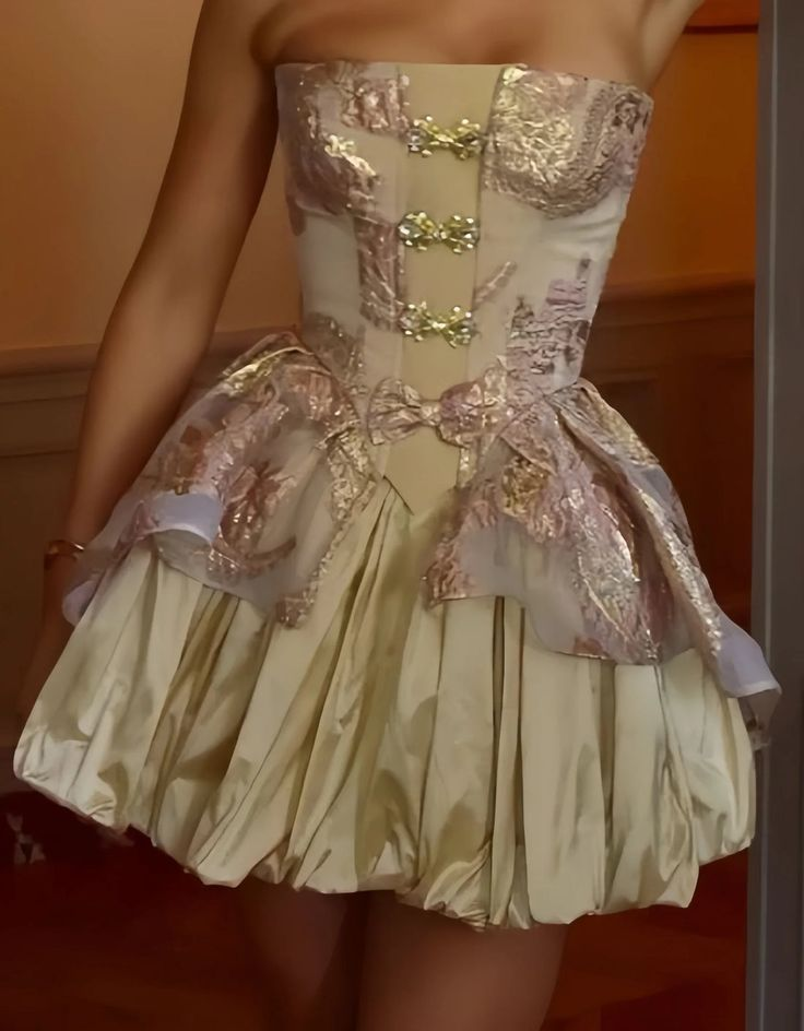 Vintage Strapless A Line Mini Party Dress Homecoming Dress S279