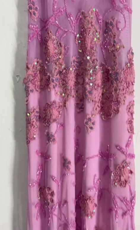 Beautiful A Line Spaghetti Straps Pink Long Prom Dresses Backless Tulle Evening Gowns P2315