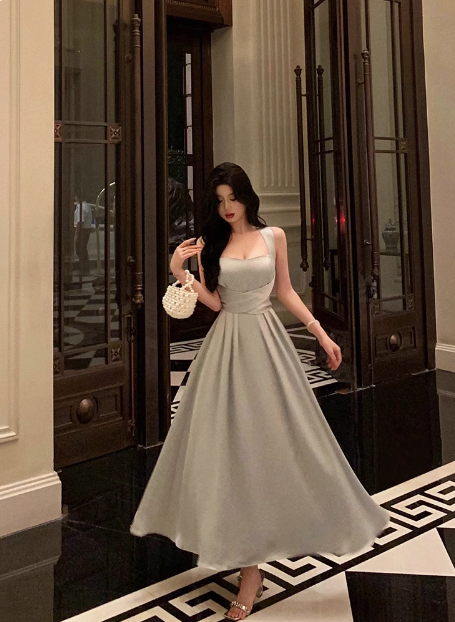 Pretty A Line Straps Satin 18th Birthday Dress Party Outfits Birthday Outfits For Womens DP0170