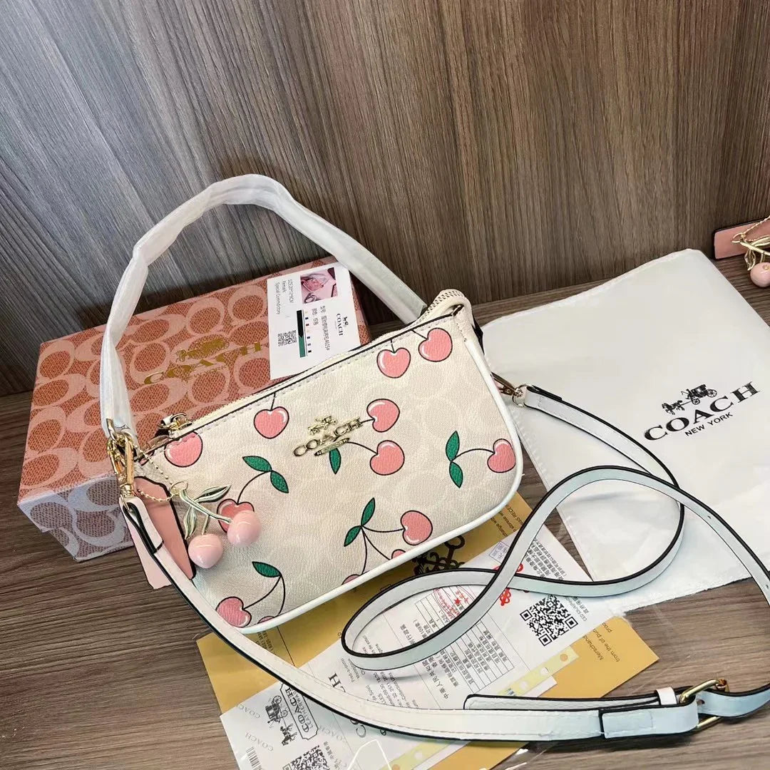 Coa Cherry Mahjong Bag With Cherry Pendant