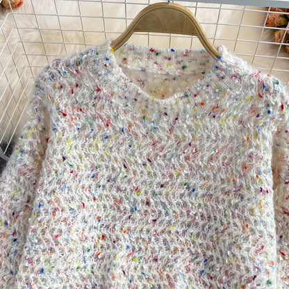 Cute Round Neck Long Sleeve Sweater ED0094