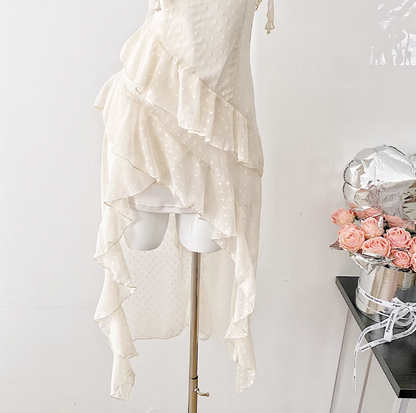 Off-white suspender dress  ED01016