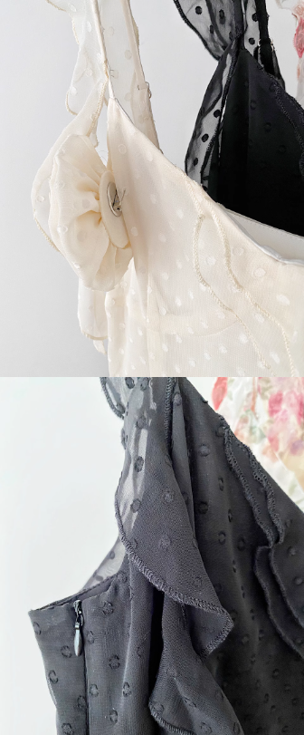 Off-white suspender dress  ED01016