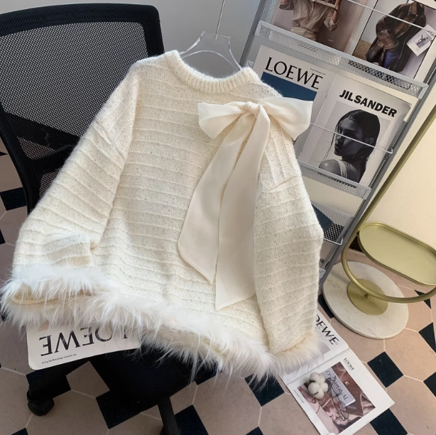 Sweet Bow Long Sleeve Sweater ED01023