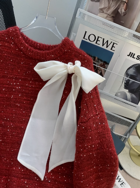 Sweet Bow Long Sleeve Sweater ED01023