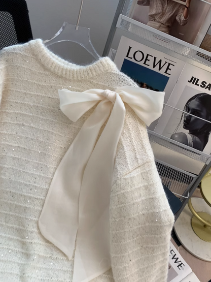 Sweet Bow Long Sleeve Sweater ED01023