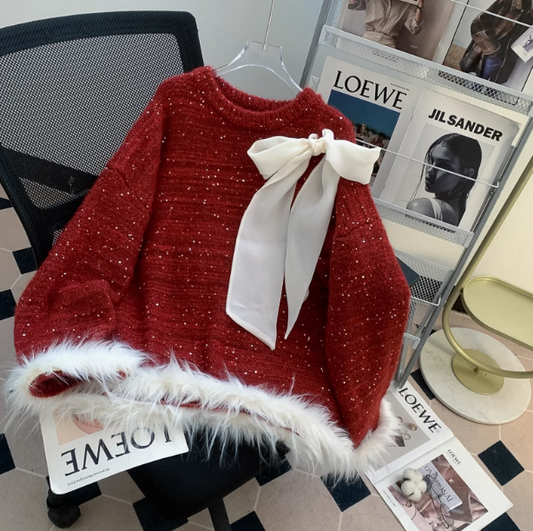 Sweet Bow Long Sleeve Sweater ED01023