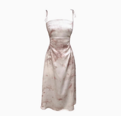 French lace-up suspenders sexy slim dress for women summer exposed waist hollow design skirt  ED0103