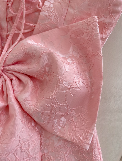 Pink Sweet Spaghetti Strap A-Line Short Prom Dress  ED01042