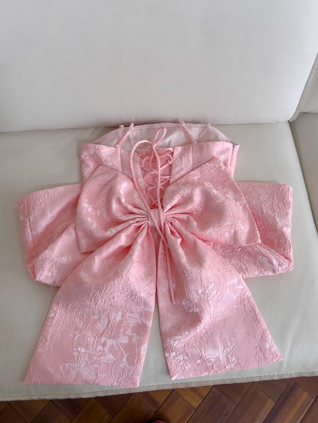 Pink Sweet Spaghetti Strap A-Line Short Prom Dress  ED01042