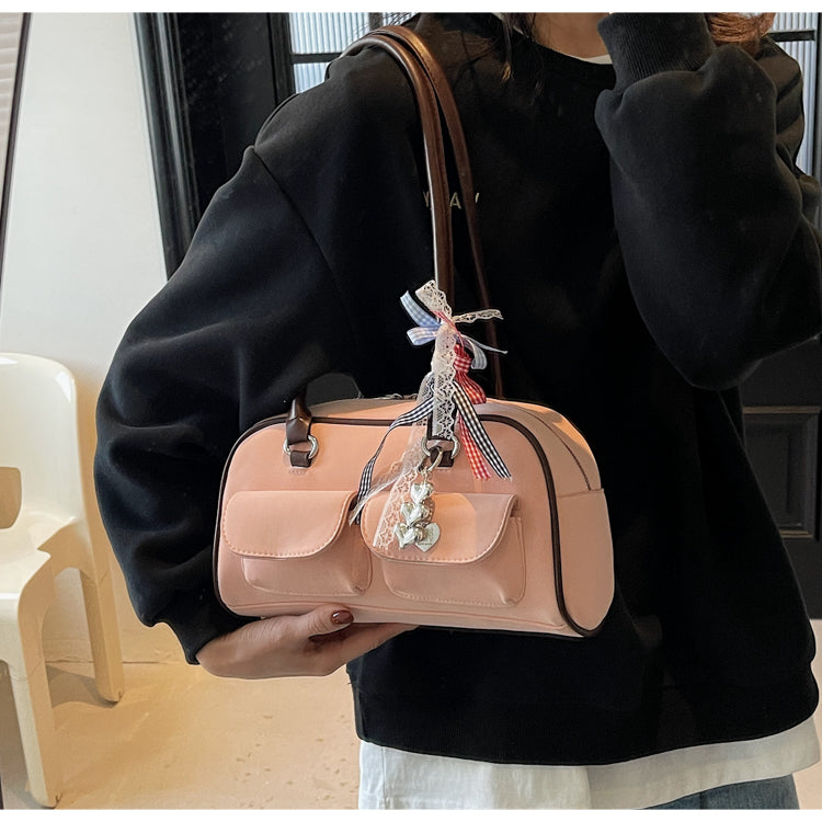 Popular all-match shoulder bag with pendant, large capacity commuter bag ED01092