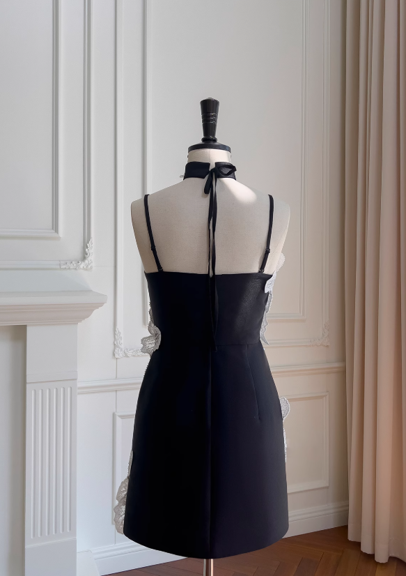 Strapless Black A-Line Short Prom Dress Homecoming Dress ED01117