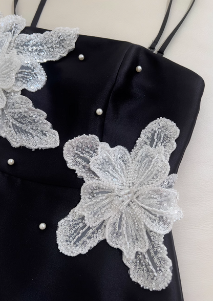 Strapless Black A-Line Short Prom Dress Homecoming Dress ED01117