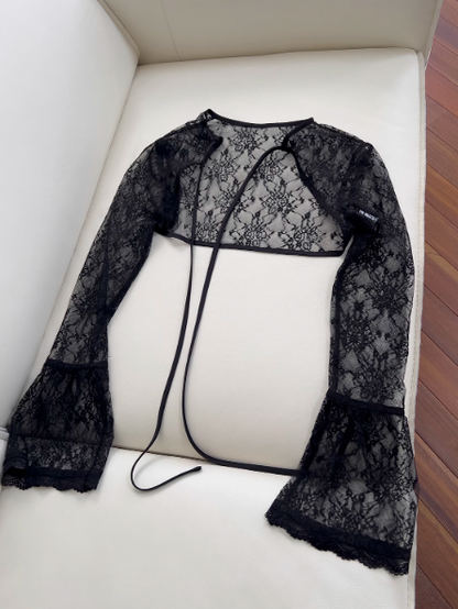 Black A-line Sweetheart Neck Lace Satin Short Prom Dress, Black Homecoming Dress ED01153