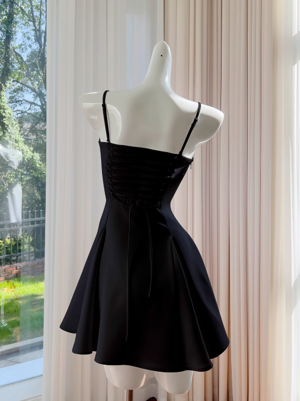 3D Bow Short Suspender Dress ED01167