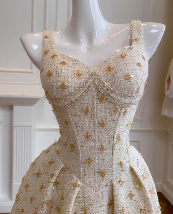 Sequined suspender tea break dress birthday dress ED01168