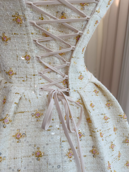 Sequined suspender tea break dress birthday dress ED01168