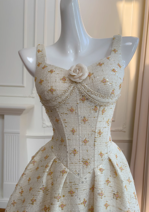 Sequined suspender tea break dress birthday dress ED01168