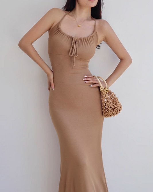 Slim Fit Halter Long Dress ED01172