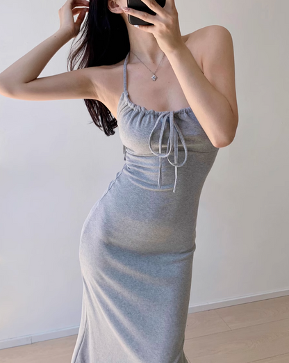 Slim Fit Halter Long Dress ED01172