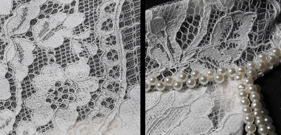 White mermaid lace long prom dress, white wedding dress ED01175