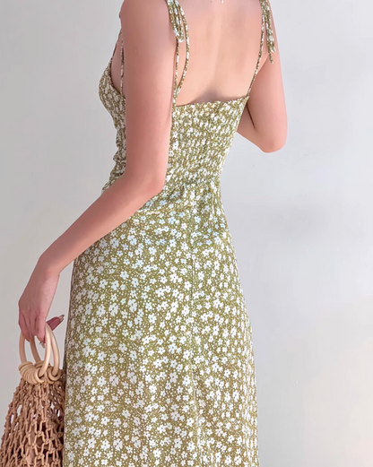 French print suspender dress ED01191