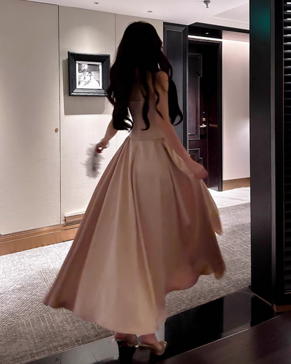 French A-line suspender dress high-end temperament dress ED01255