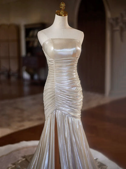 Mermaid Strapless Long Prom Dress, Beautiful Evening Party Dress ED01266