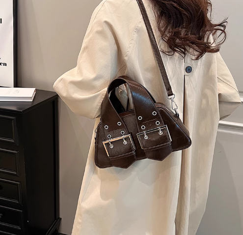 Niche shoulder crossbody bag sweet cool hot girl motorcycle style handbag ED01299