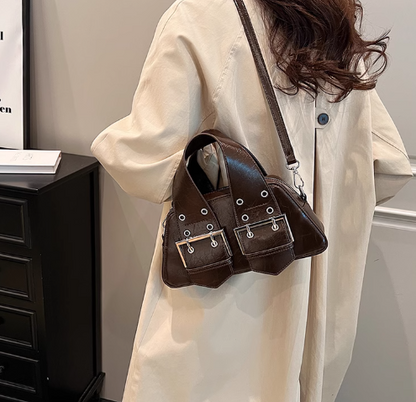 Niche shoulder crossbody bag sweet cool hot girl motorcycle style handbag ED01299