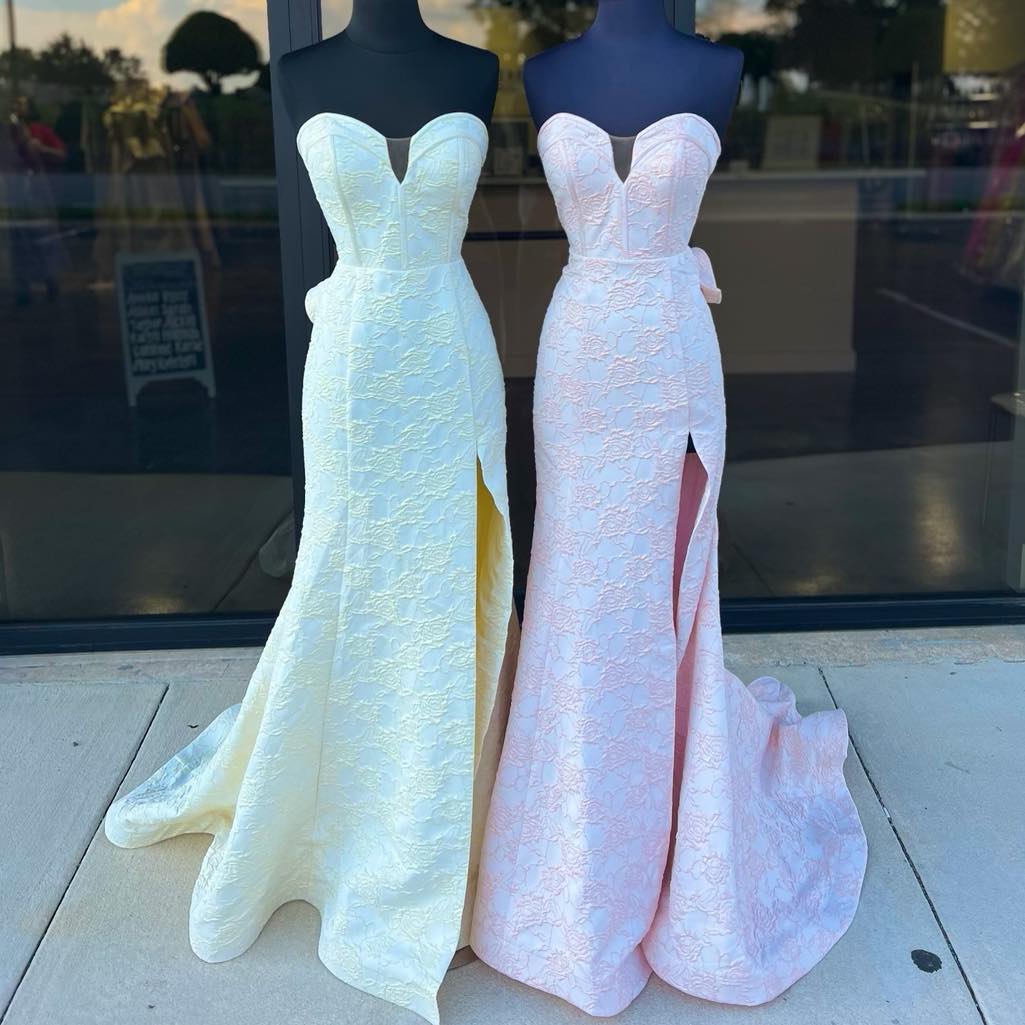 Strapless Floral Printed Mermaid Prom Dress  ED01308