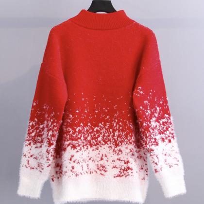 Cute Snowflake Long Sleeve Sweater ED0135