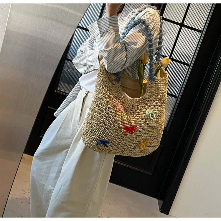 Straw bag beach bag handbag large capacity tote bag ED01431