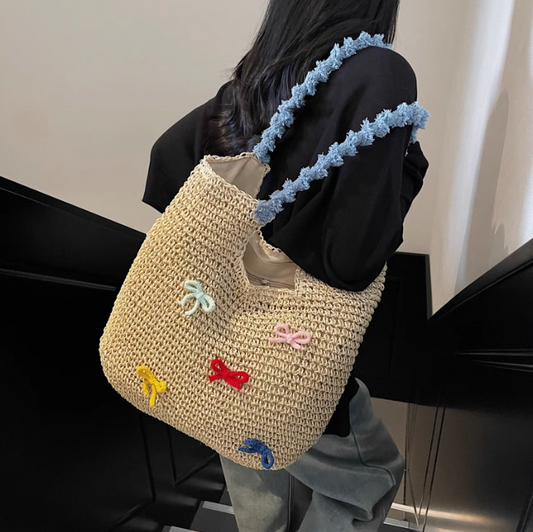 Straw bag beach bag handbag large capacity tote bag ED01431