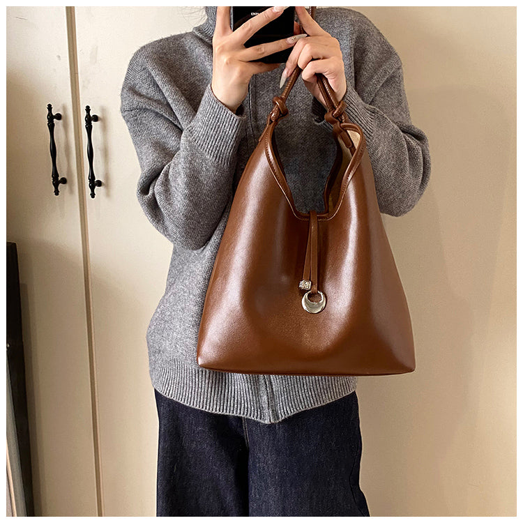 Versatile retro shoulder bag casual bucket bag ED01433