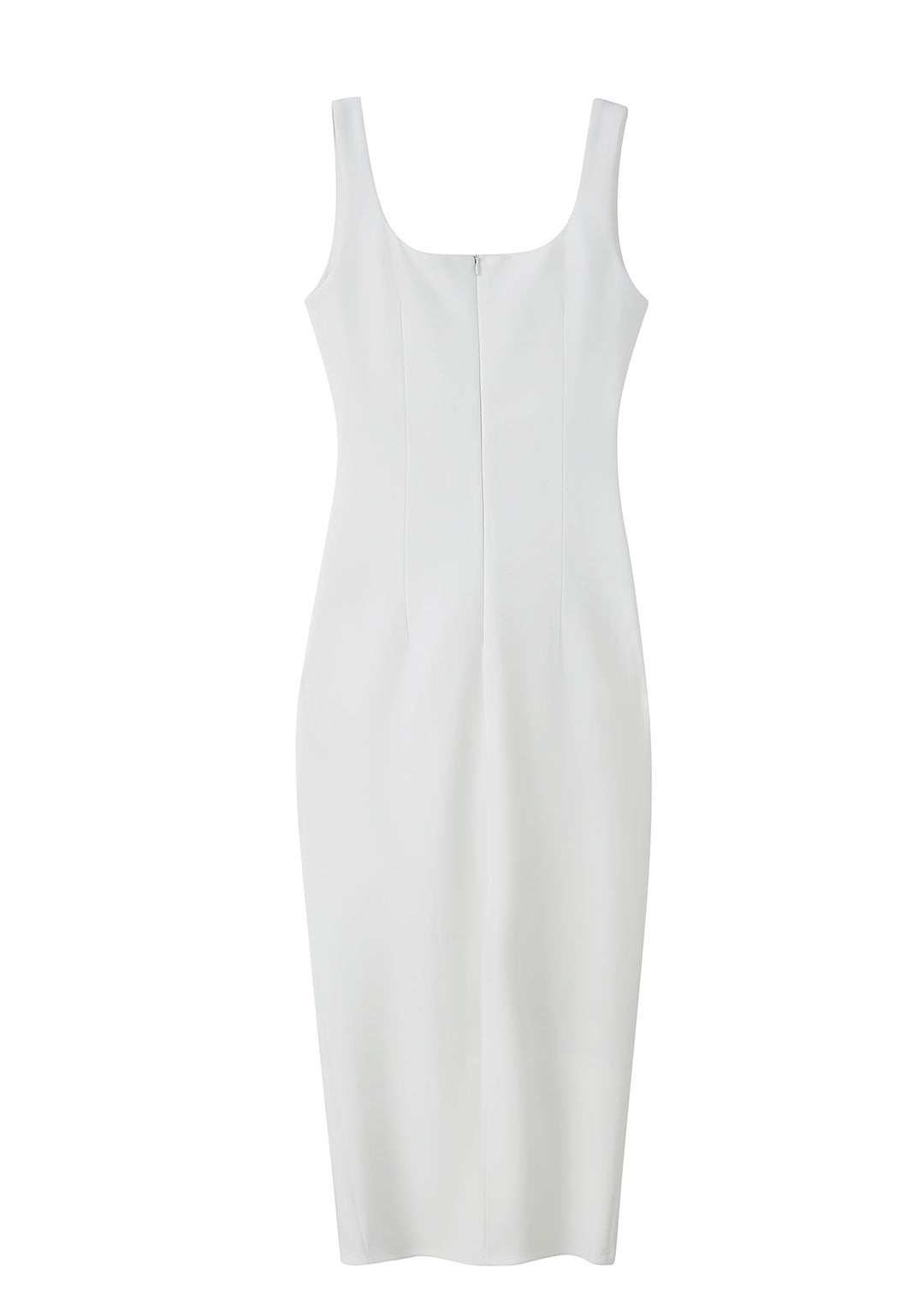 White/Black Sleeveless Square Neck Suspender Dress ED01483