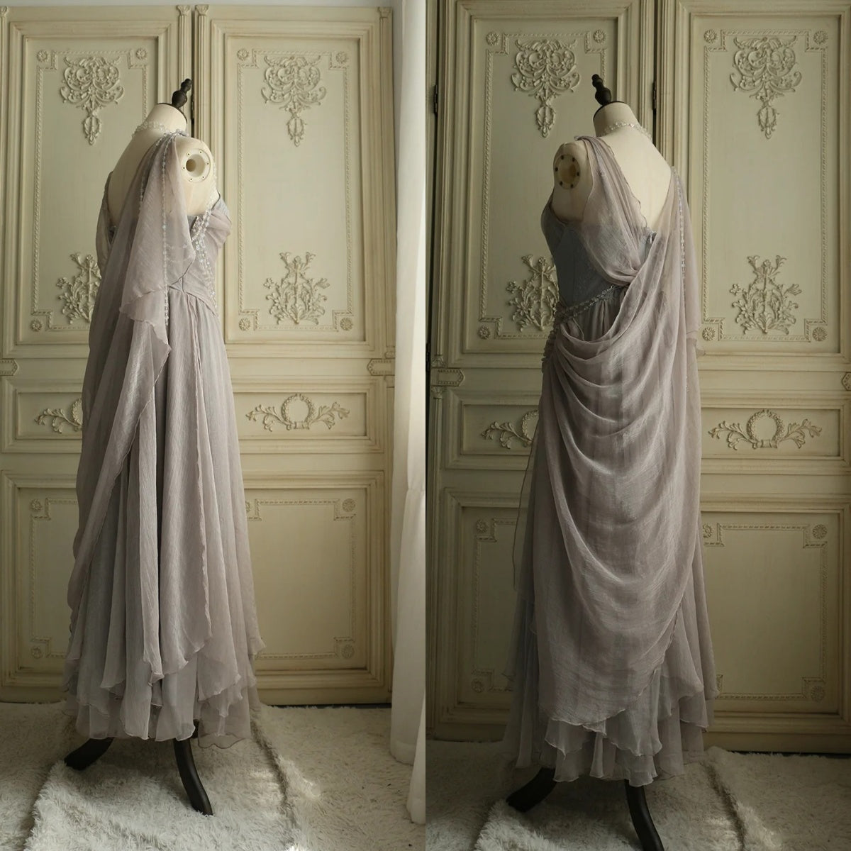 Affordable Prom Dresses Under $180||Lovely Pink 🩷Chiffon  Prom Dress Princess Pearls Spaghetti Straps Evening Dresses ED01517