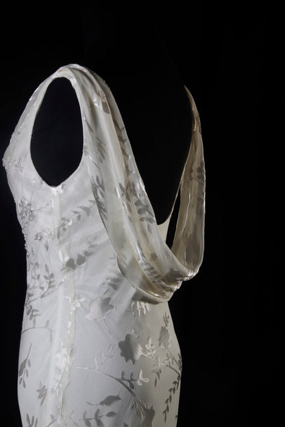 V-neck Chiffon Beaded Long Prom Dress Simple Mermaid Wedding Dress ED01527