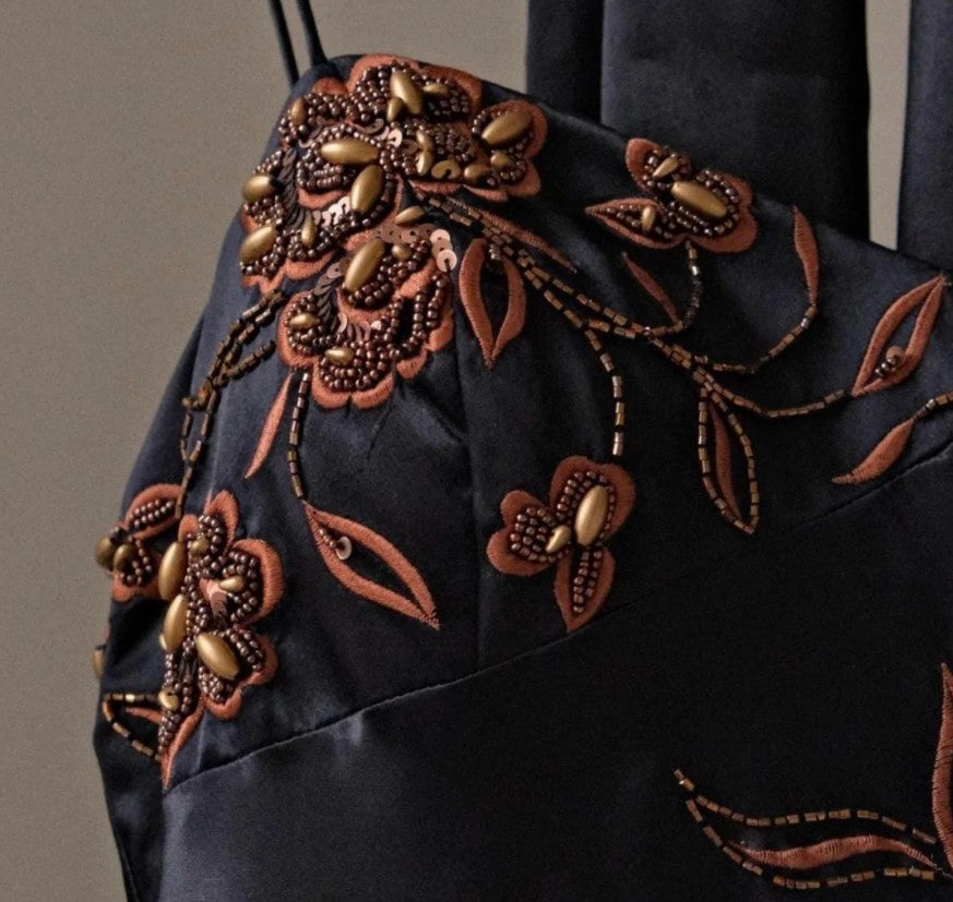 Gorgeous  A-line Pink Spaghetti Strap Satin Applique Retro Prom Dress Birthday Party Dress ED01528