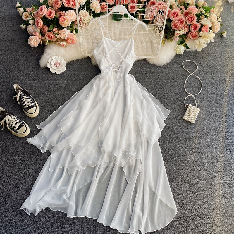 Cute Irregular Lace Up Dress A Line Fashion Dress ED0157