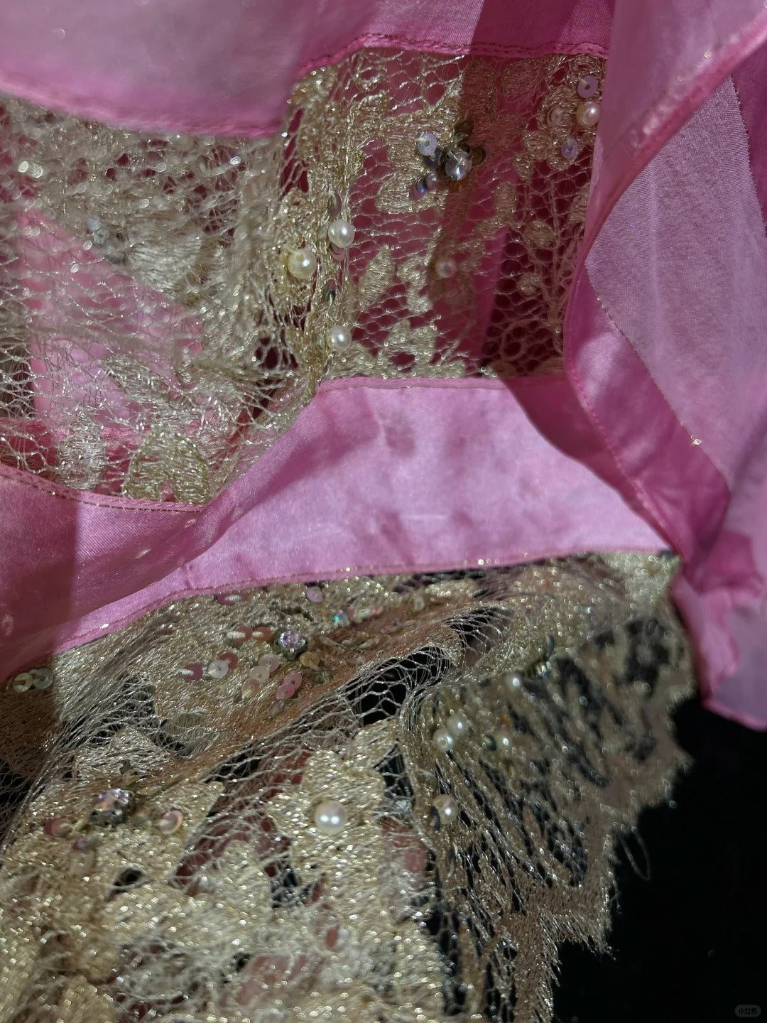 Pink Mermaid Spaghetti Straps Satin Beaded Long Prom Dress Beautiful Bridal Dress ED01632