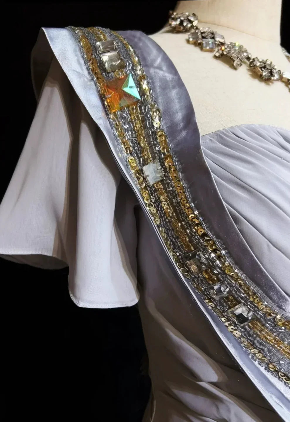 Grey Mermaid Embroidery Applique Exquisite Beading Sequin Spaghetti Strap Long satin Ball Gown Evening Gown Party Dress gh4103