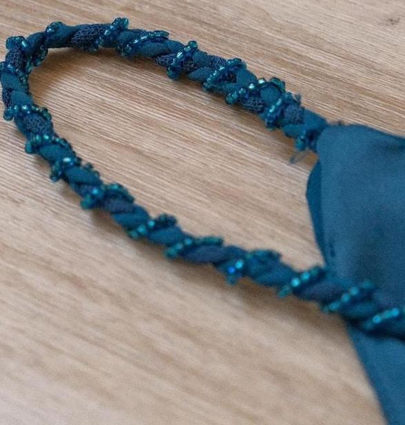 Teal Spaghetti Strap Chiffon Beaded Appliqué Long Prom Dress Evening Dress ED01656