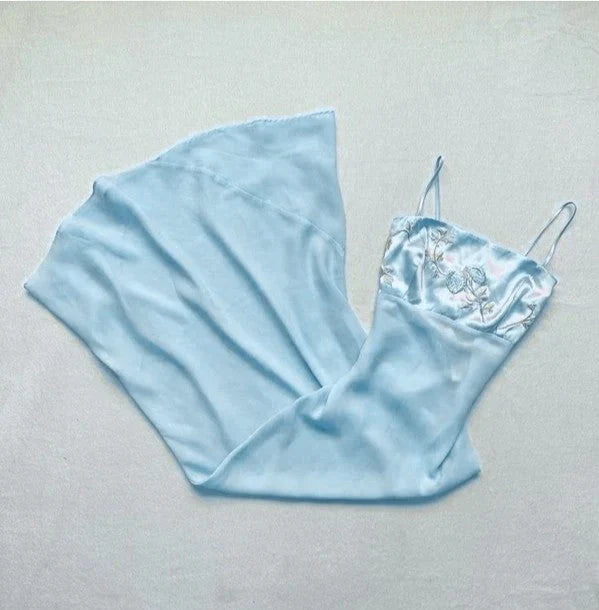 Pink Sweet Spaghetti Strap Chiffon Embroidery Applique Long satin prom dress Ball Gown Evening Dress Wedding Guest Party Dress Bridesmaid Dress gh4102